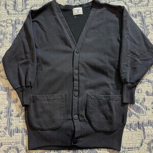 VTG 90's Black All Cotton Cardigan SZ M Instant Glamor Limited Express